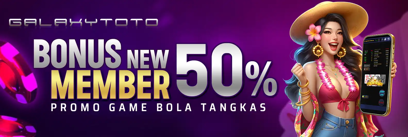 BONUS MEMBER BARU 50% BOLA TANGKAS
